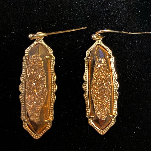 Lee Rose Gold Earrings in Rose Gold Drusy main image 1